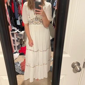 Embroidered maxi dress